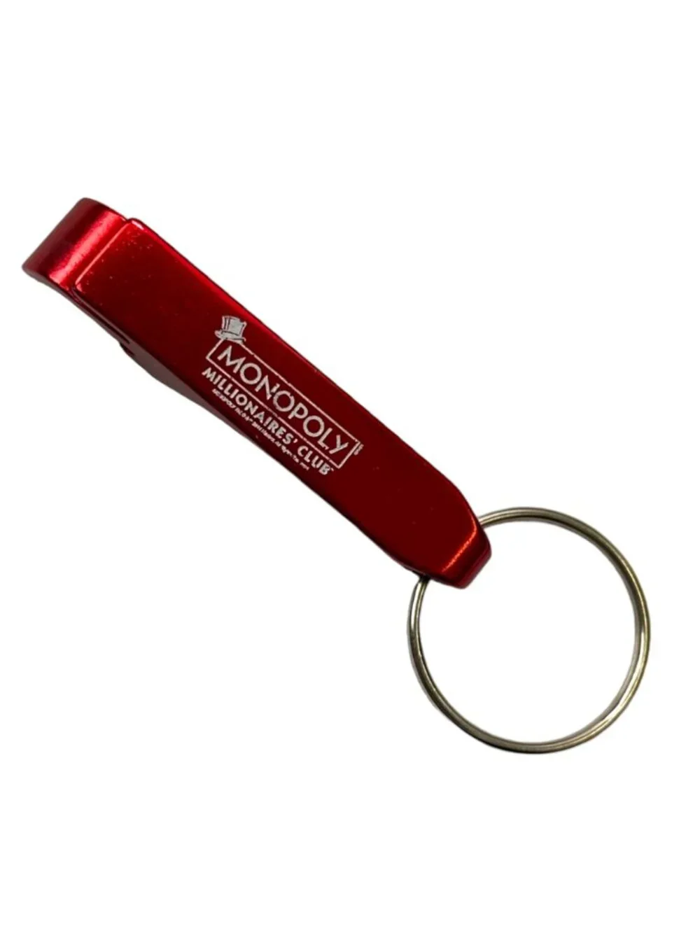 Vintage Monopoly Red Millionaire Club Bottle Opener Keyring EUC